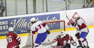 FOTO: Latvijas U-16 izlase pirmajā mačā ar 5:3 uzvar Norvēģiju 